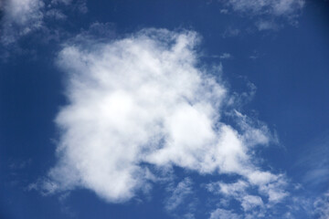 Blue sky with clouds background. It's beautiful and natural.