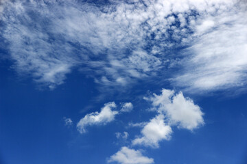 Blue sky with clouds background. It's beautiful and natural.