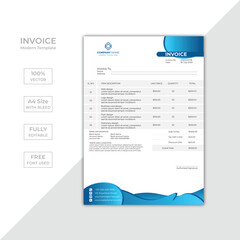 Modern corporate business invoice template design