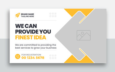 Business youtube thumbnail and web banner template design