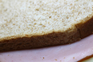 bread with selective focus. bread details. bread texture.