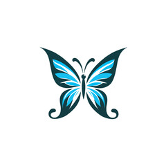 Fototapeta premium elegant flying butterfly logo vektor