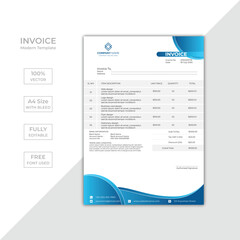 Modern corporate business invoice template design