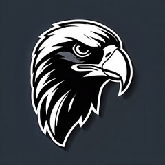Obraz premium Bold illustration of a high school mascot eagle in an aggressive pose, perfect for sports teams, school logos, and digital branding projects