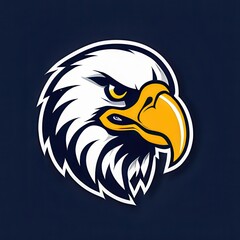 Bold illustration of a high school mascot eagle in an aggressive pose, perfect for sports teams, school logos, and digital branding projects