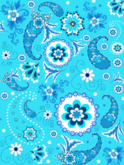 pattern, seamless, flower, floral, wallpaper, vector, design, texture, decoration, illustration, ornament, vintage, art, decor, spring, nature, fabric, textile, retro, leaf, element, card, swirl, blue
