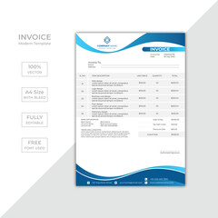 Modern corporate business invoice template design