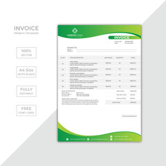 Modern corporate business invoice template design