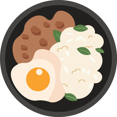 Traditonal Food Illustration Pad Kra Pao