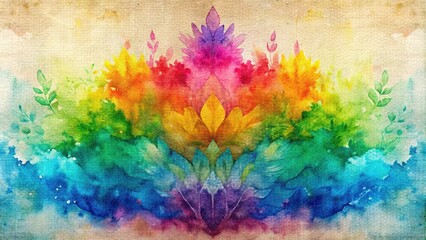 Fototapeta premium colorful watercolor painting on canvas textured background