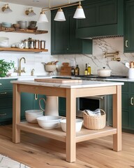 beautiful kitchen interior in country style	