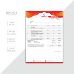 Modern corporate business invoice template design