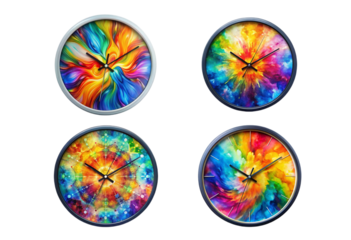 Set of round wall clock png