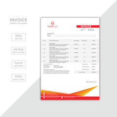 Modern corporate business invoice template design