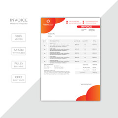 Modern corporate business invoice template design