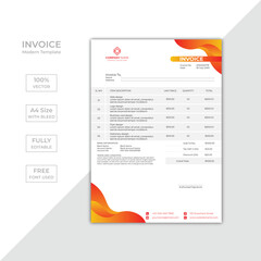 Modern corporate business invoice template design