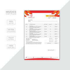 Modern corporate business invoice template design