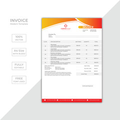 Modern corporate business invoice template design