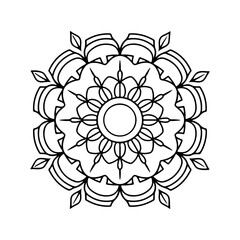 Floral pattern in a circle Mandala art.
