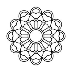 Floral pattern in a circle Mandala art.