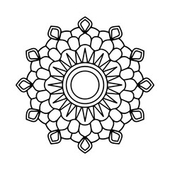 Floral pattern in a circle Mandala art.