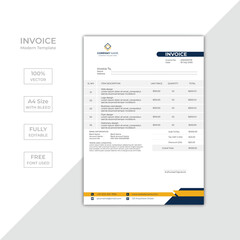 Modern corporate business invoice template design