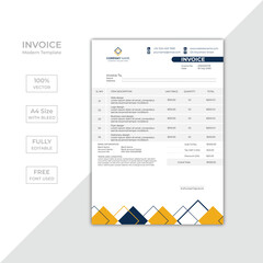 Modern corporate business invoice template design