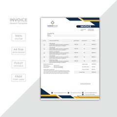 Modern corporate business invoice template design