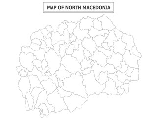 Obraz premium European Country Geography Political map. Political map of country with capital, province or state capital, major cities and town.