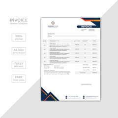 Modern corporate business invoice template design