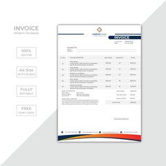 Modern corporate business invoice template design