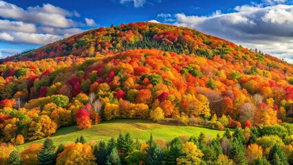 panoramic hill view greenery daytime autumn