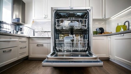 Dishwasher slightly open
