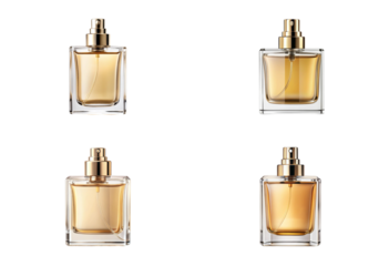 Set of perfume bottle mockup png