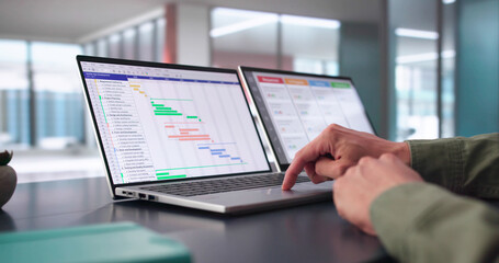 Business Schedule Calendar And Agenda Gantt