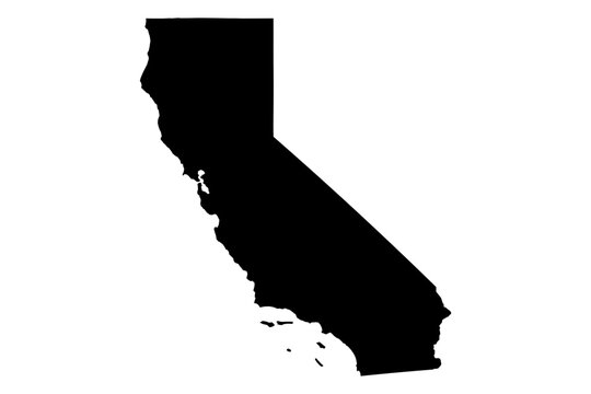 California State Silhouette - Black SVG Map of California Shape for Graphic Design and Art Projects