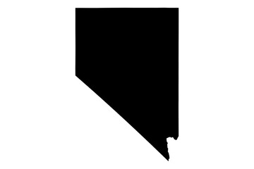 Nevada state map SVG in black fill with a transparent background. A clean, scalable vector outline of NV, perfect for digital and print projects.
