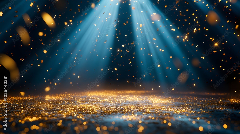 Canvas Prints 3. **joyful night scene**: design a captivating image of a stage illuminated by a striking light bea