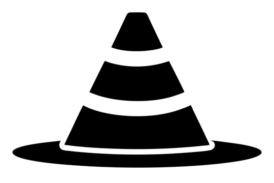 recommend clip art: Traffic cone vector | vector silhouette illustration on white background