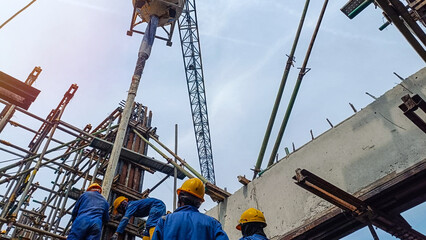 Concrete Pour Teamwork