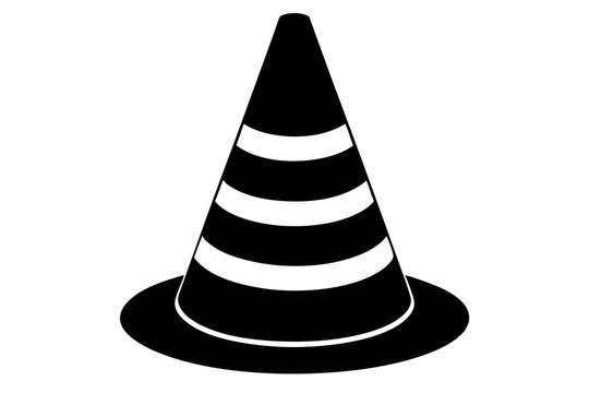 recommend clip art: Traffic cone vector | vector silhouette illustration on white background