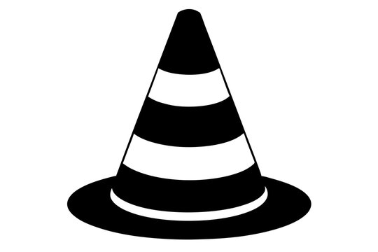 recommend clip art: Traffic cone vector | vector silhouette illustration on white background