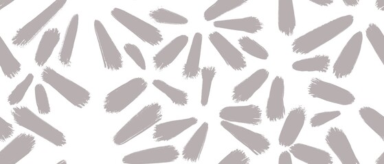 Seamless abstract textured pattern. Simple background with grey lines on white. Digital brush strokes. Lines, stains. Design for textile fabrics, wrapping paper, background, wallpaper, cover.
