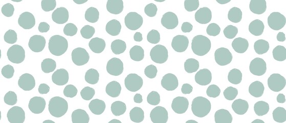 Seamless abstract textured pattern. Simple background green, blue, white. Circles, dots. Digital brush strokes. Design for textile fabrics, wrapping paper, background, wallpaper, cover.