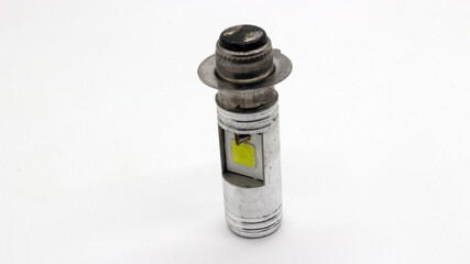Broken motorcycle light bulb
