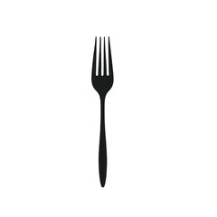 fork icon vector silhouette