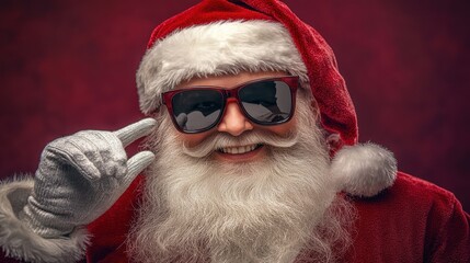 The Santa with Stylish Glasses