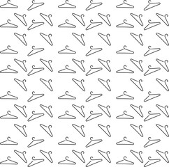 The hanger line icon. Clothes rack symbol. Cloakroom pictogram. Wardrobe sign. Vector graphics