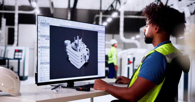 3D Software Engineer Developing Computer Engineering