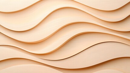 Sleek Wooden Elegance - Abstract Forms in Calming Colors with Modern Style and Balanced Composition for Contemporary Design Projects